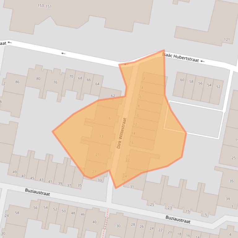 Kaart van postcodegebied 3034WE.