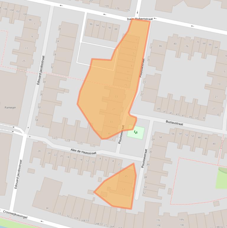 Kaart van postcodegebied 3034WJ.