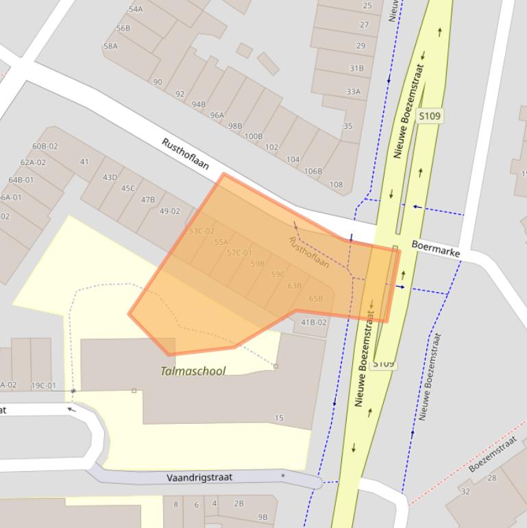 Kaart van postcodegebied 3034XJ.