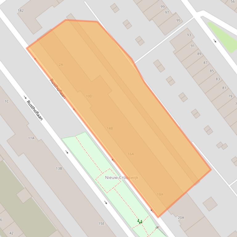 Kaart van postcodegebied 3034XK.