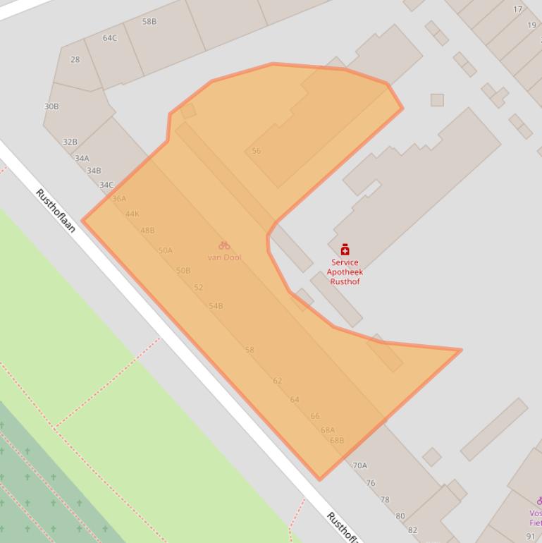 Kaart van postcodegebied 3034XM.