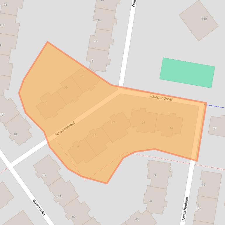 Kaart van postcodegebied 3034ZK.