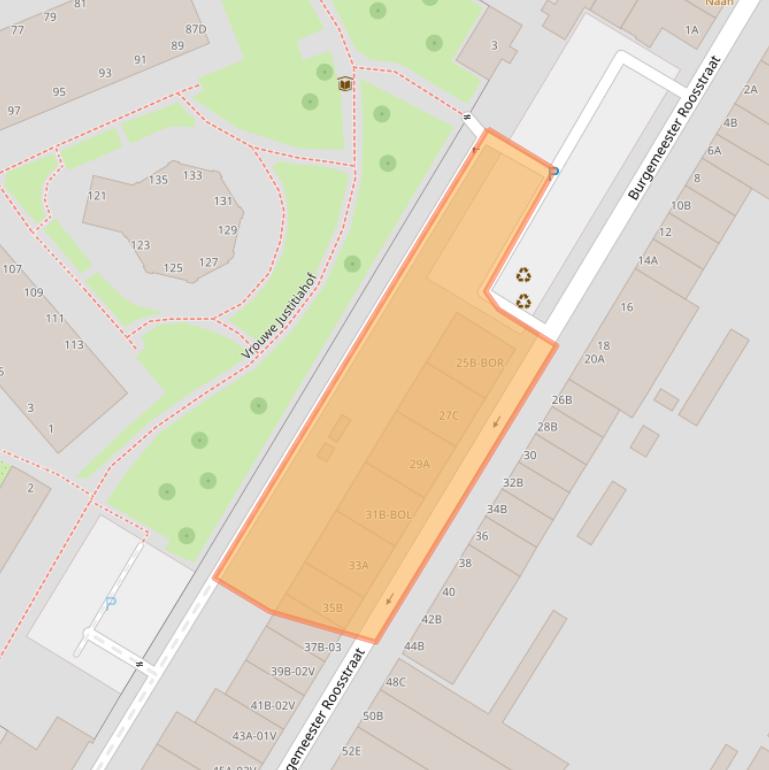 Kaart van postcodegebied 3035AB.