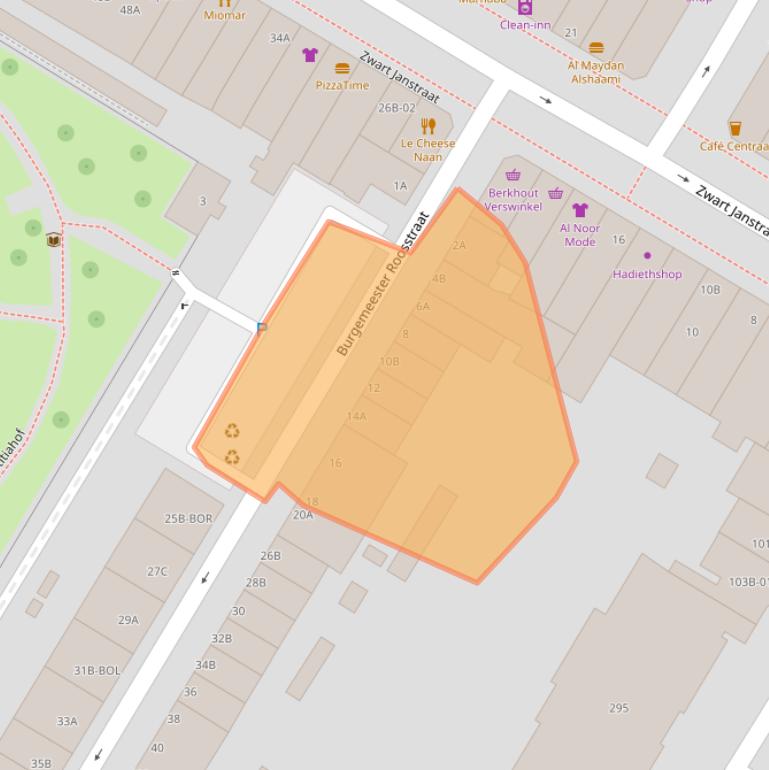 Kaart van postcodegebied 3035AD.