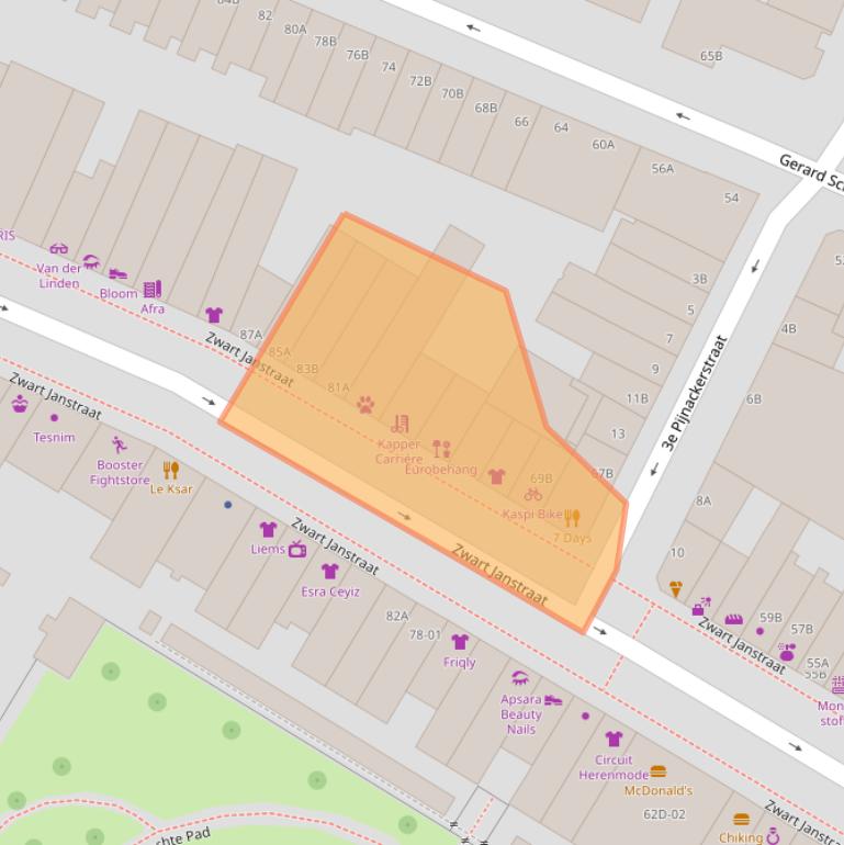 Kaart van postcodegebied 3035AM.