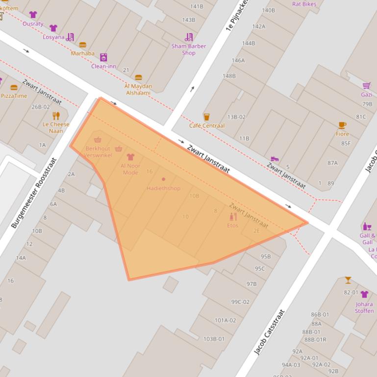 Kaart van postcodegebied 3035AS.
