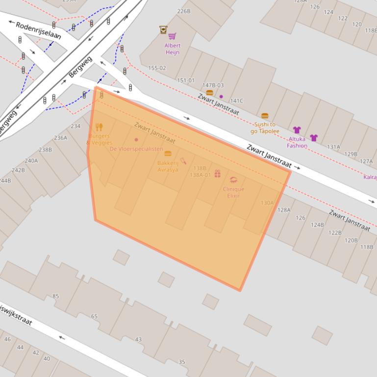 Kaart van postcodegebied 3035AZ.