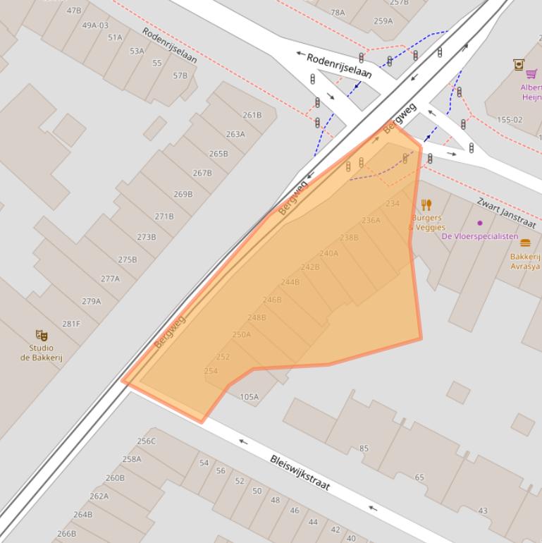 Kaart van postcodegebied 3035BR.