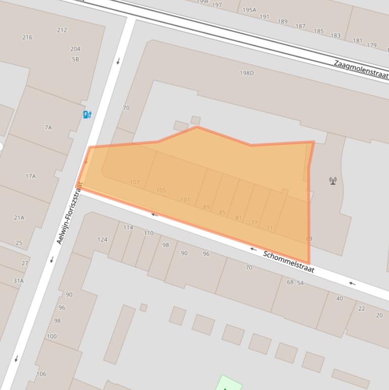 Kaart van postcodegebied 3035CG.