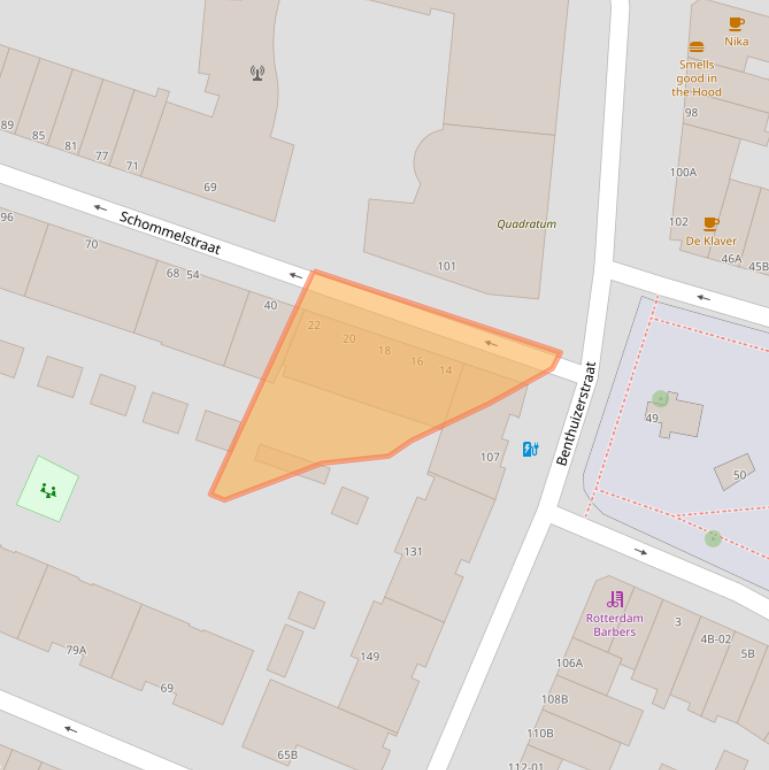 Kaart van postcodegebied 3035CH.