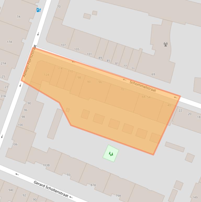 Kaart van postcodegebied 3035CJ.