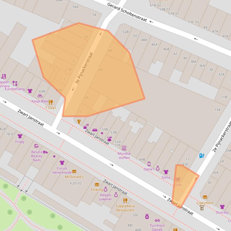 Kaart van postcodegebied 3035CK.