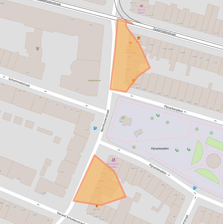 Kaart van postcodegebied 3035CR.