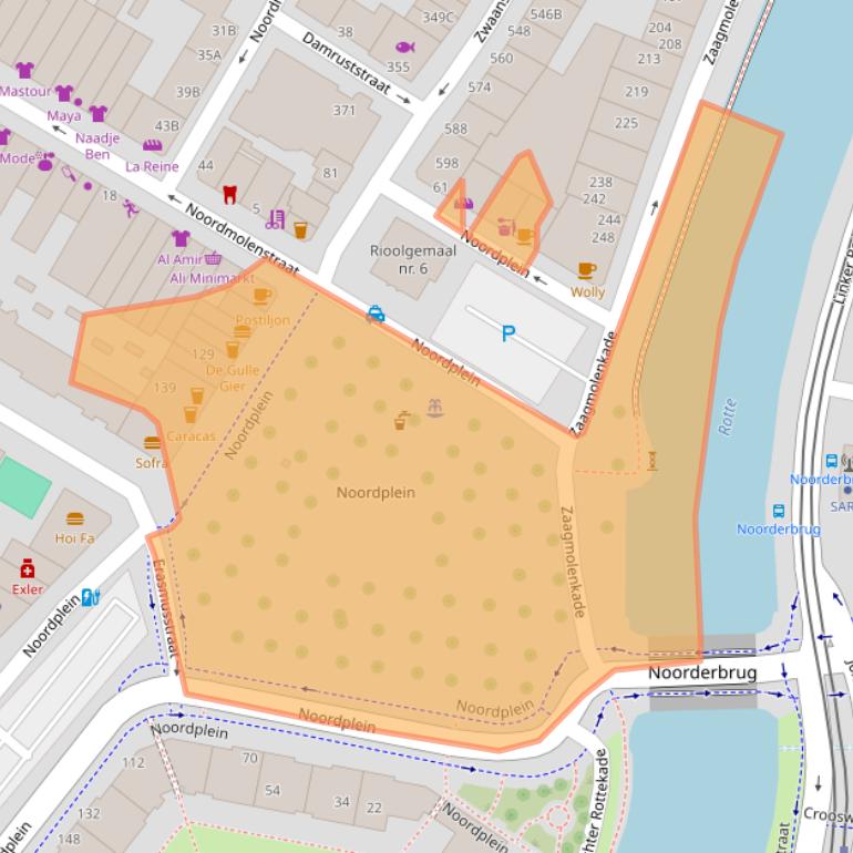 Kaart van postcodegebied 3035EC.