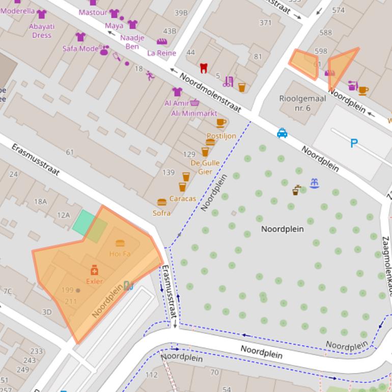 Kaart van postcodegebied 3035ED.