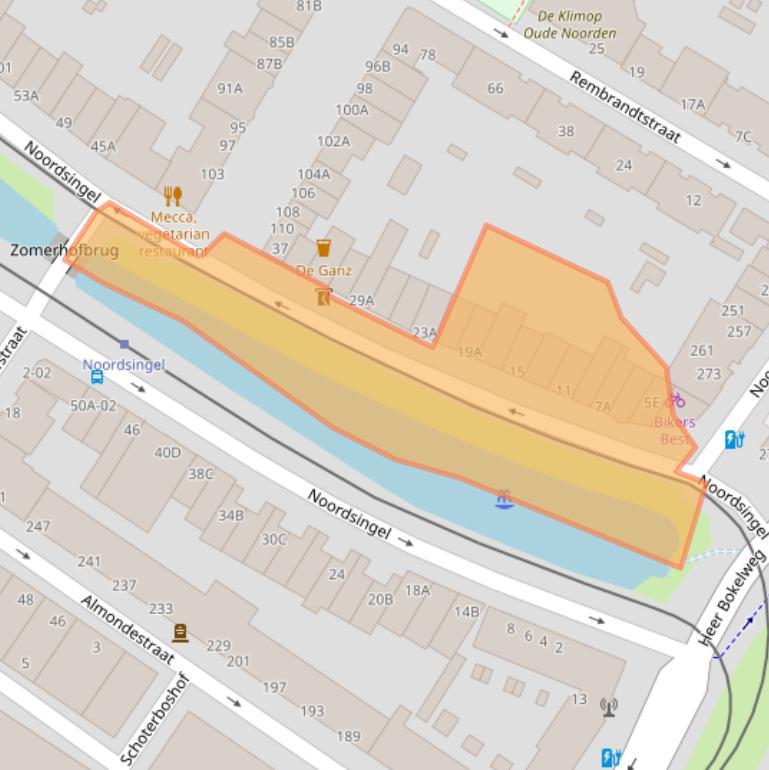 Kaart van postcodegebied 3035EG.
