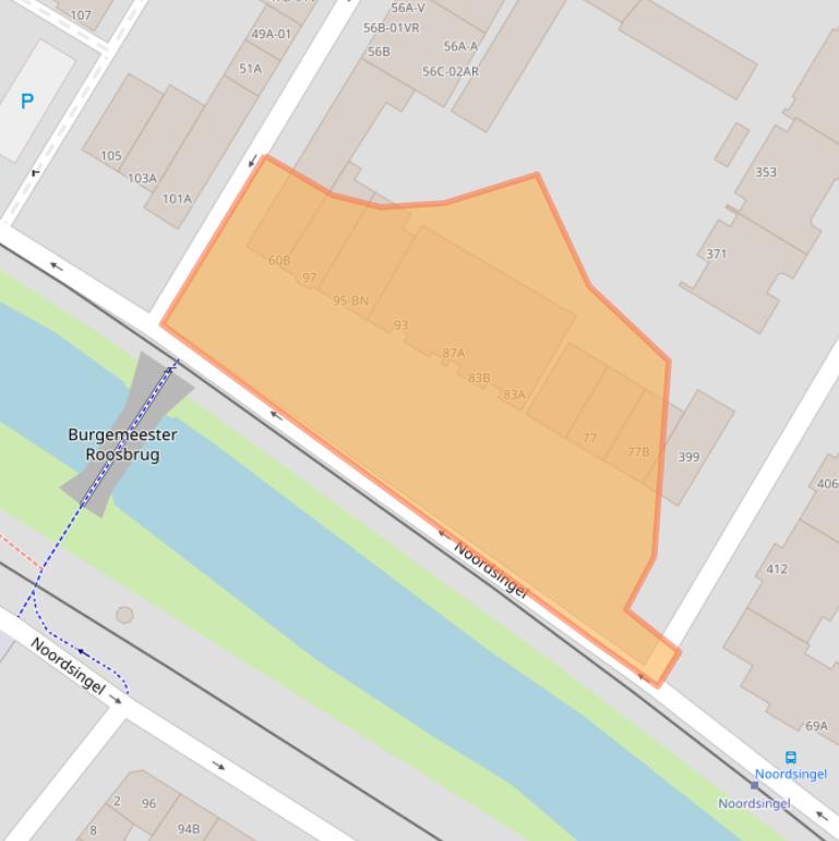 Kaart van postcodegebied 3035EL.