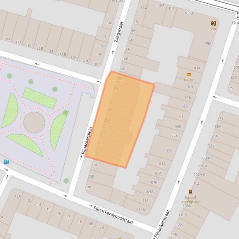 Kaart van postcodegebied 3035GD.