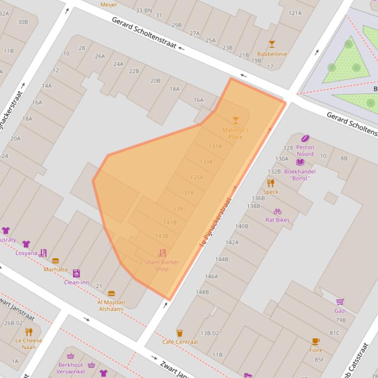 Kaart van postcodegebied 3035GS.
