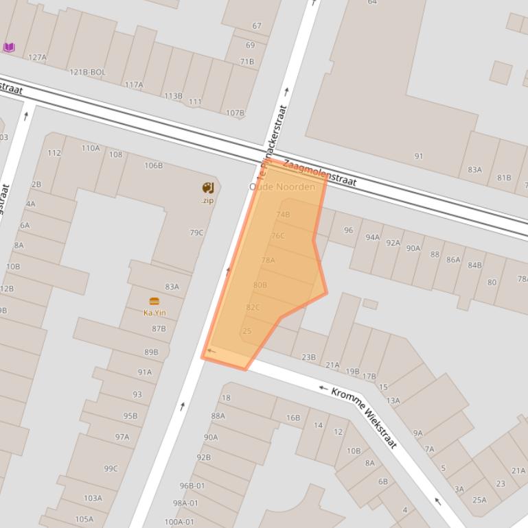 Kaart van postcodegebied 3035GT.