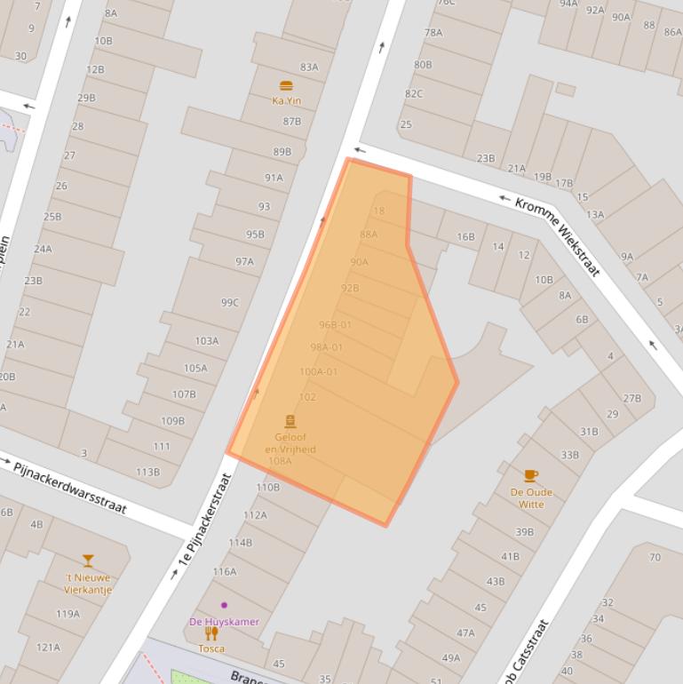 Kaart van postcodegebied 3035GV.