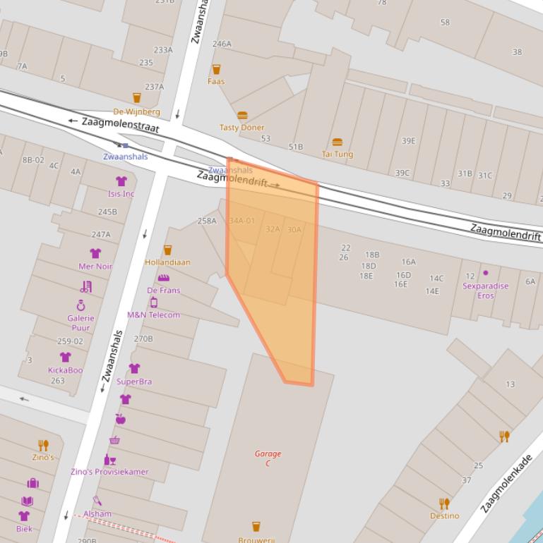 Kaart van postcodegebied 3035JB.