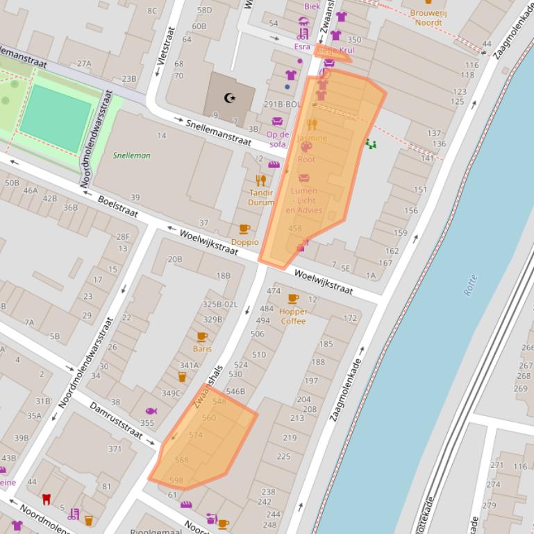 Kaart van postcodegebied 3035KT.