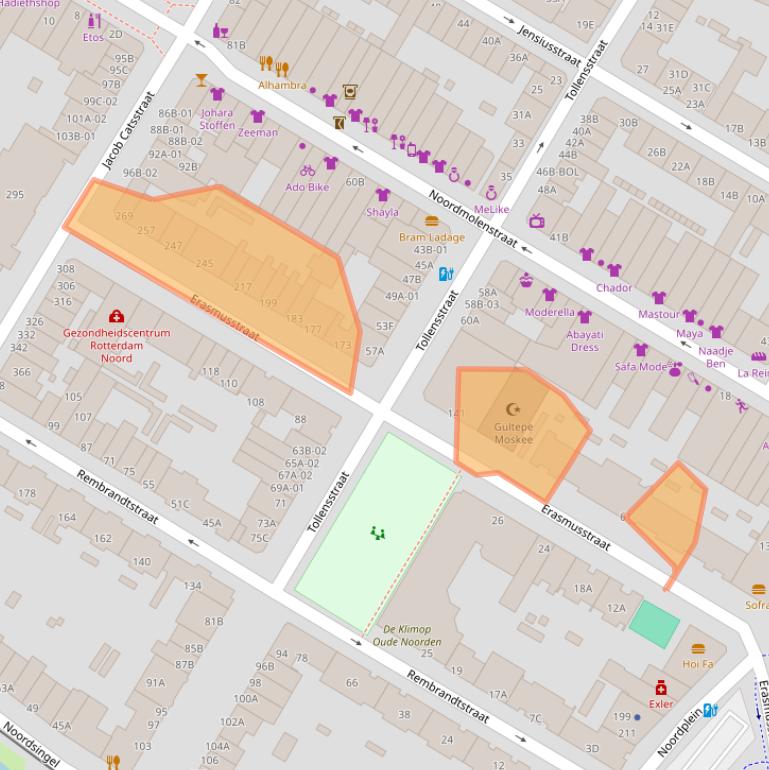Kaart van postcodegebied 3035LD.