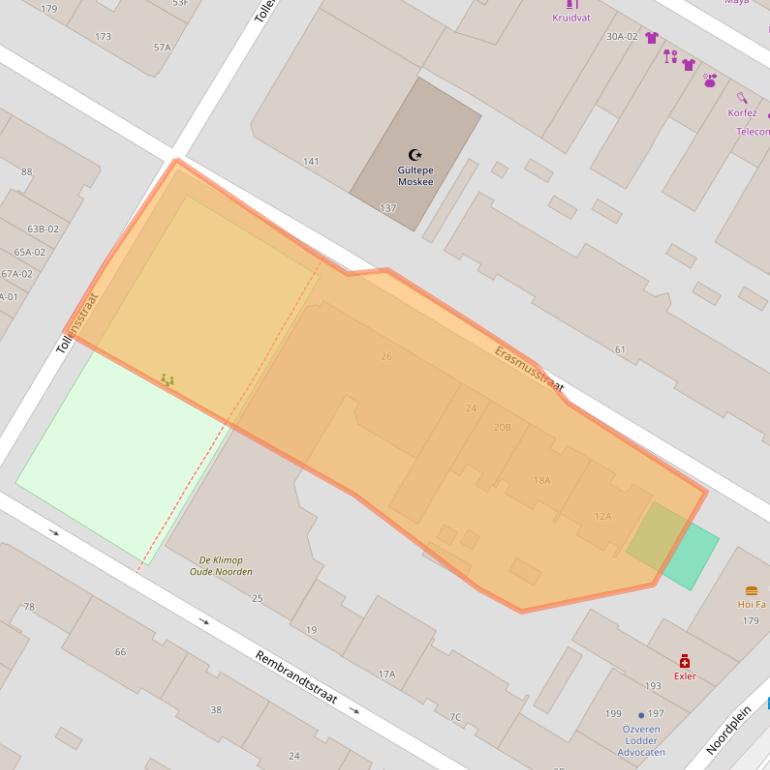 Kaart van postcodegebied 3035LE.