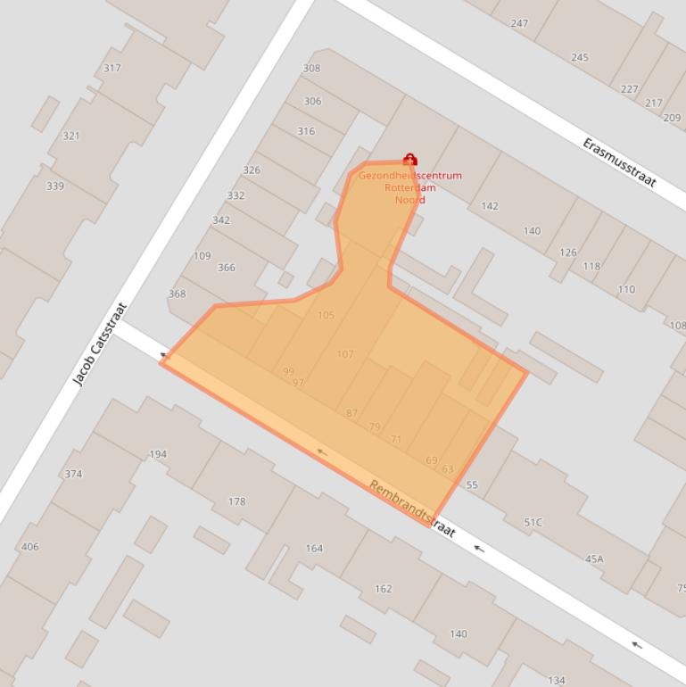 Kaart van postcodegebied 3035LN.