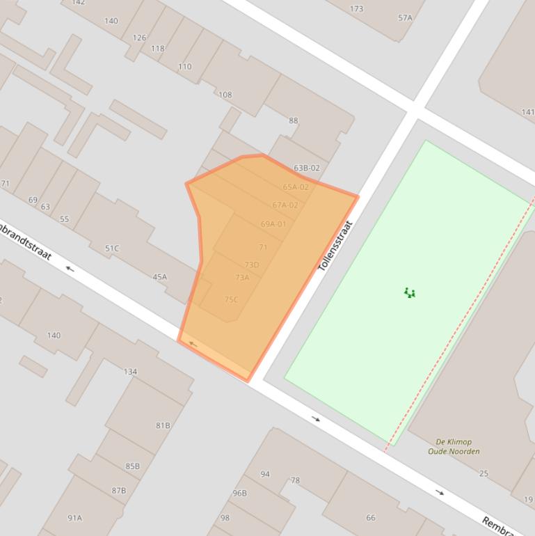 Kaart van postcodegebied 3035ND.