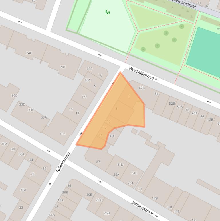 Kaart van postcodegebied 3035NG.