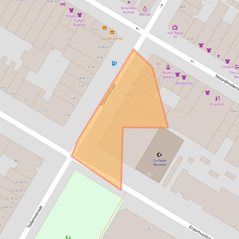 Kaart van postcodegebied 3035NK.