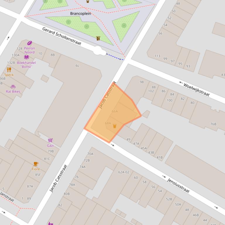 Kaart van postcodegebied 3035PP.