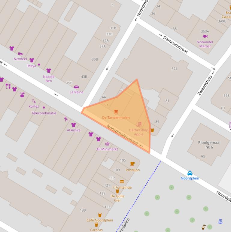 Kaart van postcodegebied 3035RC.