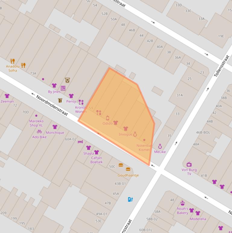 Kaart van postcodegebied 3035RG.