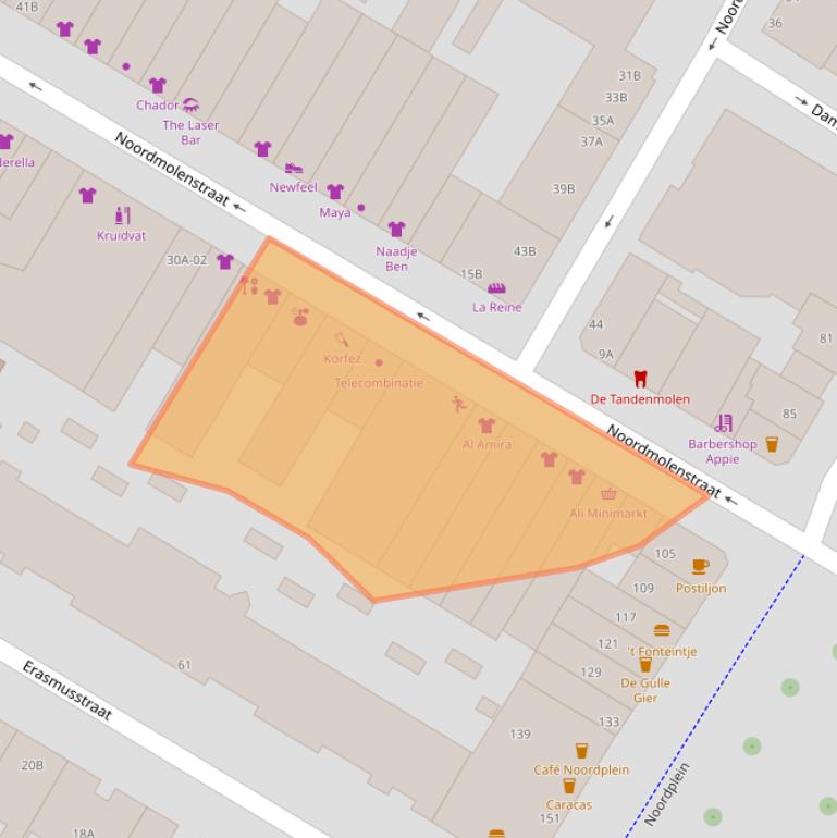 Kaart van postcodegebied 3035RJ.
