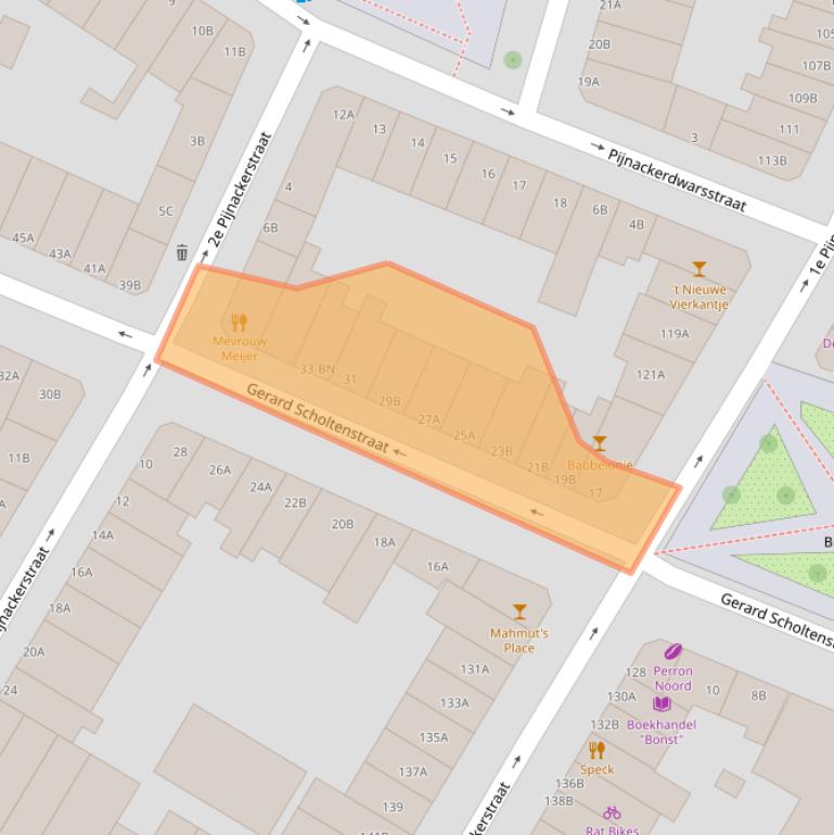 Kaart van postcodegebied 3035SC.