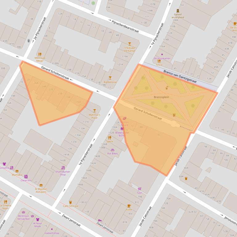 Kaart van postcodegebied 3035SL.