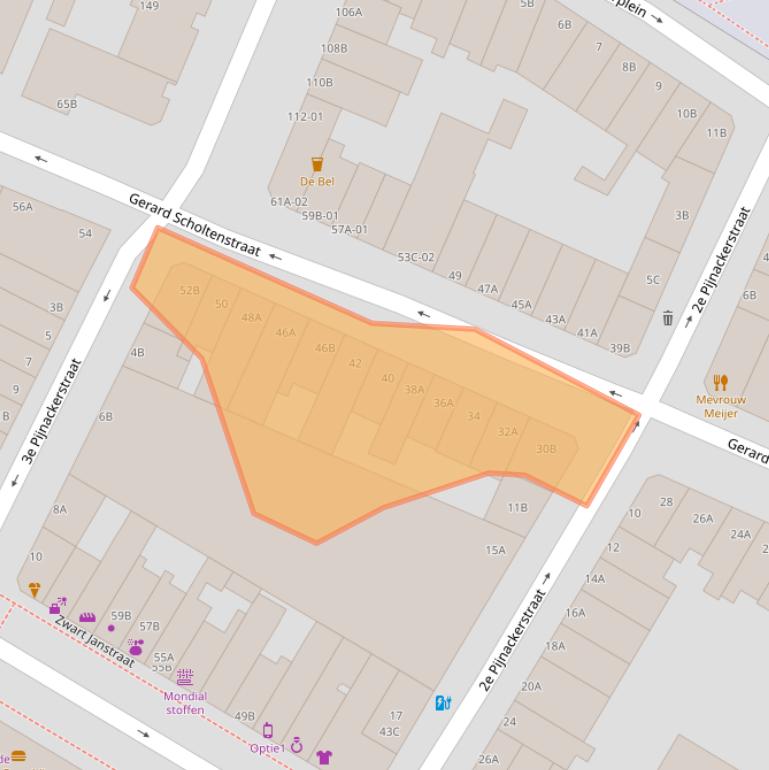 Kaart van postcodegebied 3035SM.