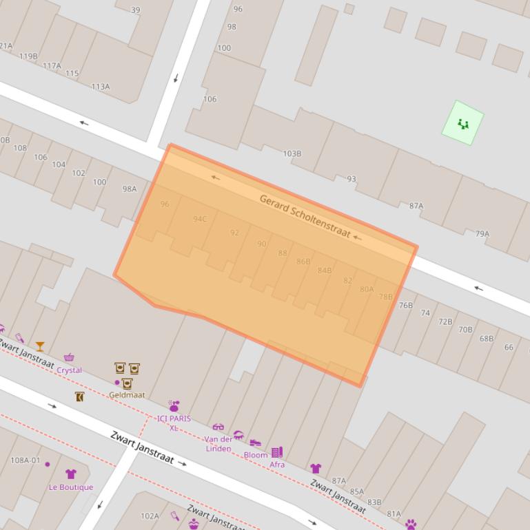 Kaart van postcodegebied 3035SP.