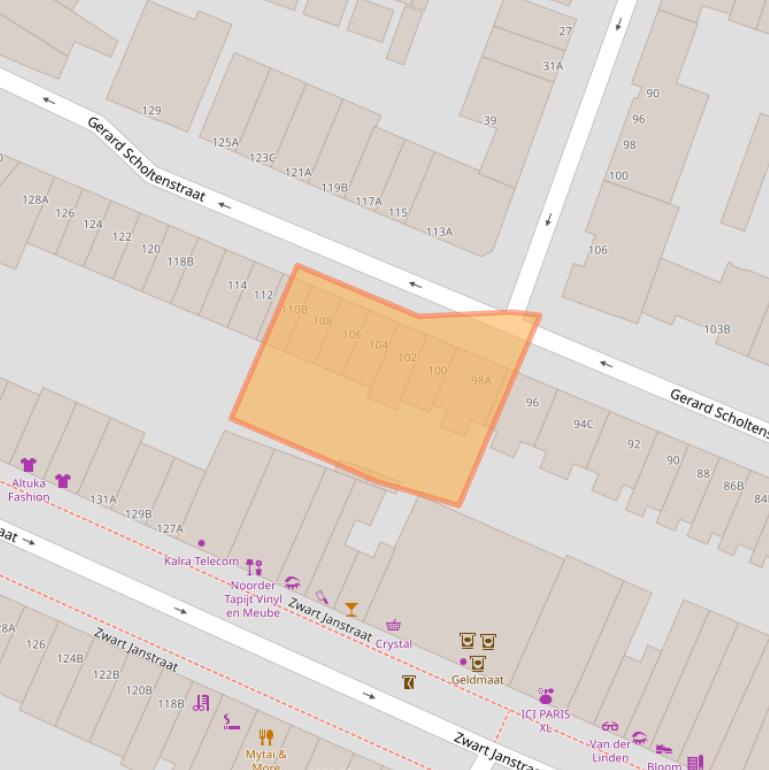 Kaart van postcodegebied 3035SR.