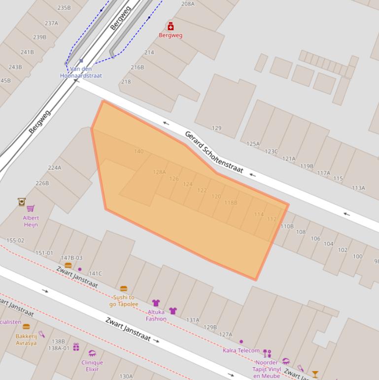 Kaart van postcodegebied 3035ST.