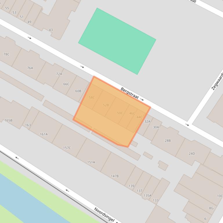 Kaart van postcodegebied 3035TE.