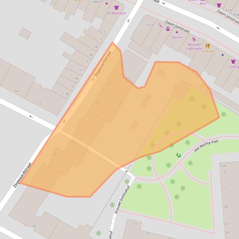 Kaart van postcodegebied 3035TP.