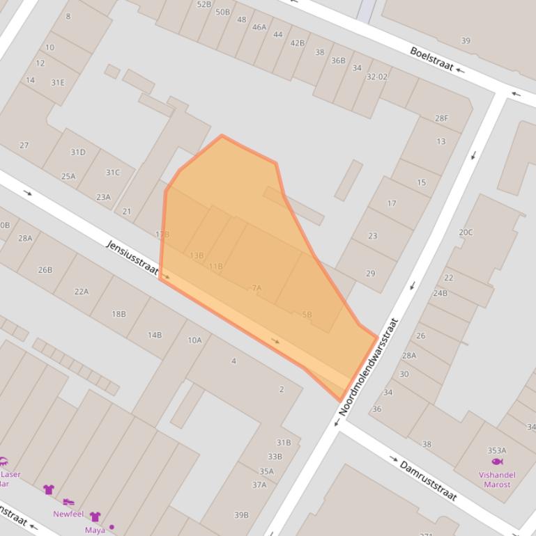 Kaart van postcodegebied 3035VA.