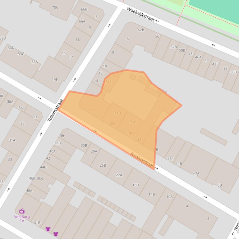 Kaart van postcodegebied 3035VB.