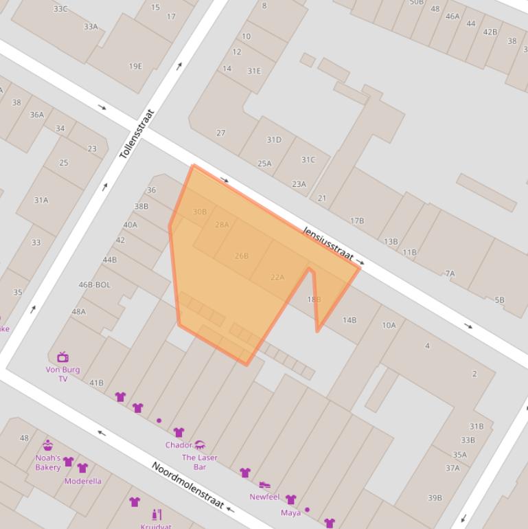 Kaart van postcodegebied 3035VE.