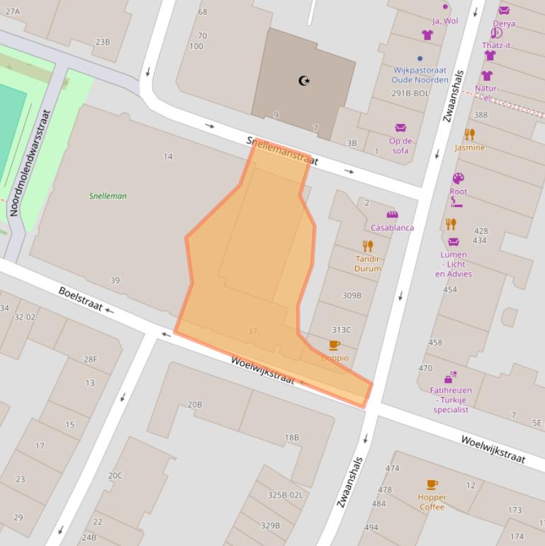 Kaart van postcodegebied 3035VK.