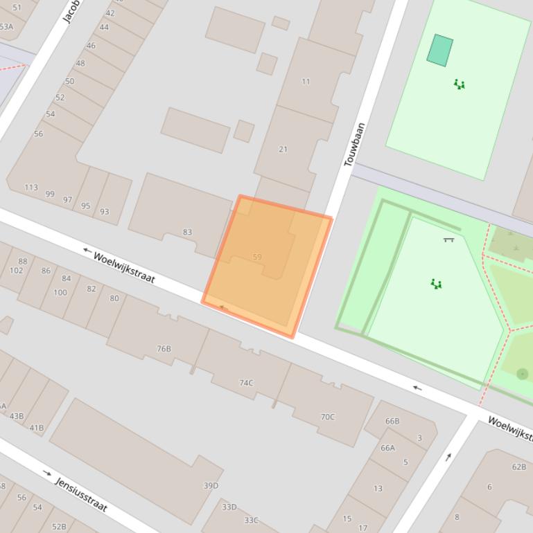 Kaart van postcodegebied 3035VM.